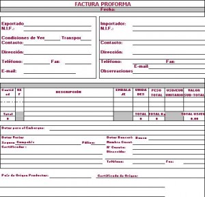 Modelo de factura pro forma para Excel | Modelo Factura