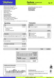 niña Oficiales Panorama Factura Telefónica - Modelo Factura