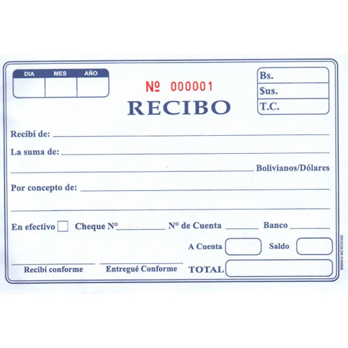 Recibos - Modelo Factura